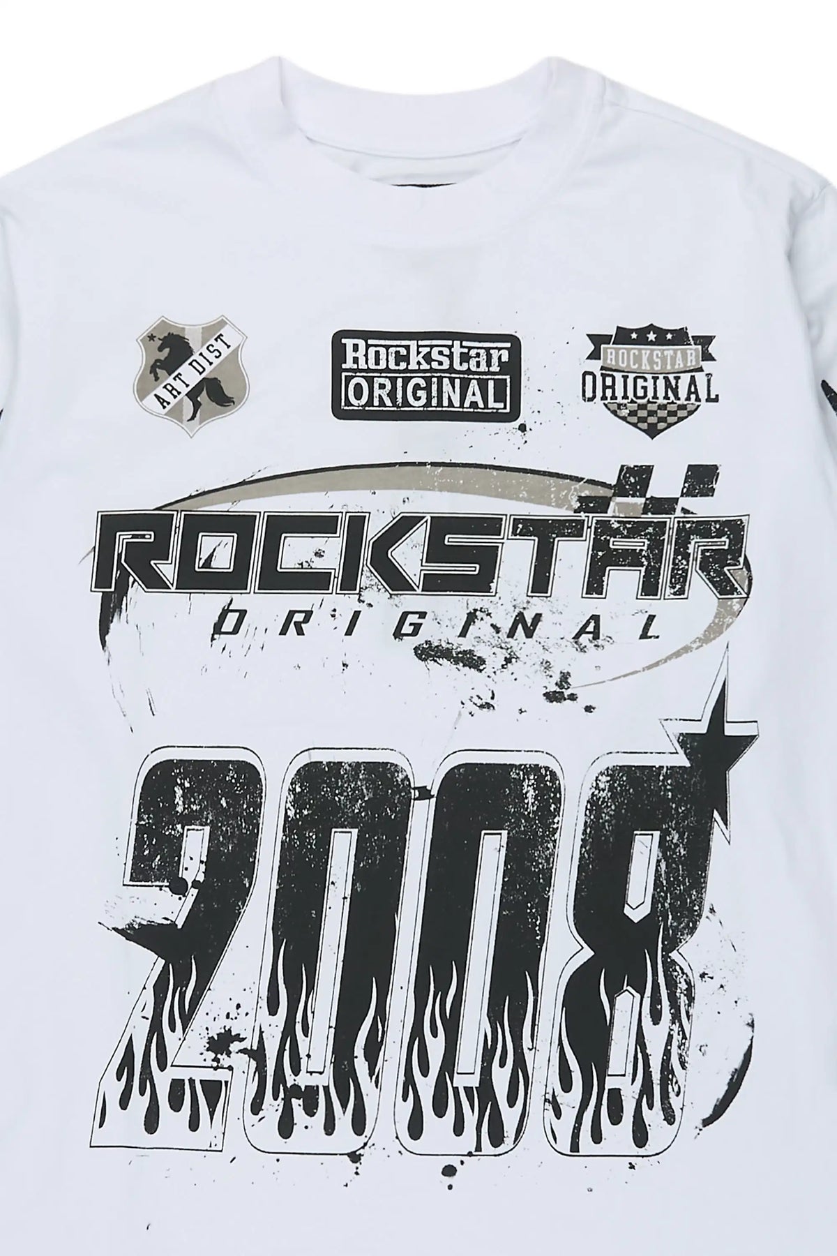 Boys Amos White Long Sleeve Graphic T-Shirt