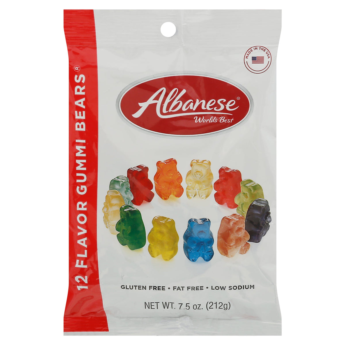 Albanese World's Best 12 Flavor Gummi Bears - 7.5 OZ 12 Pack