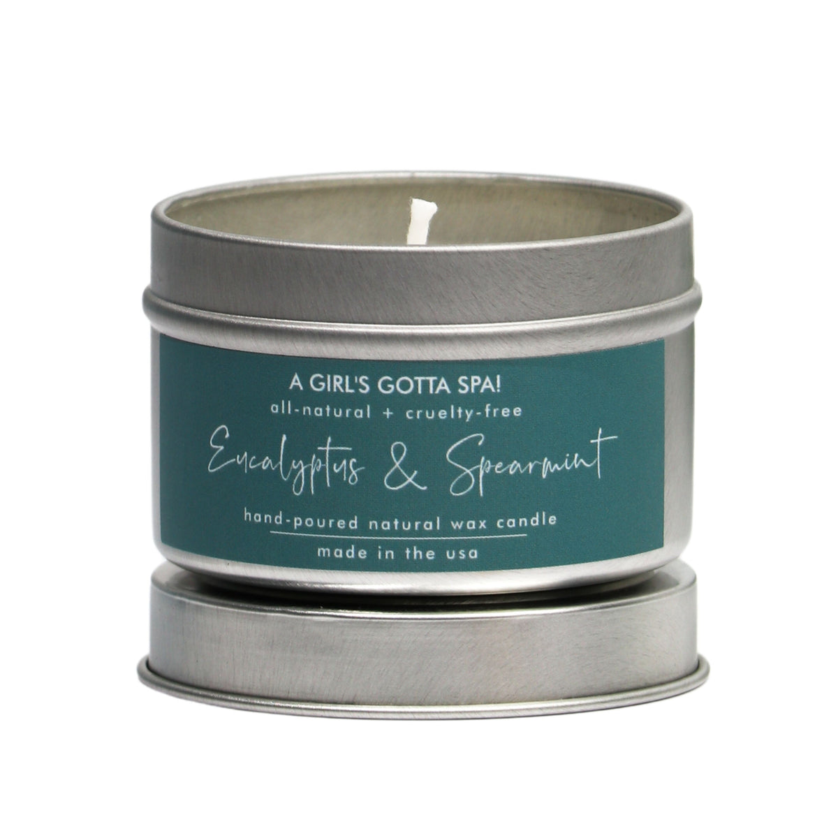 A Girl's Gotta Spa! Eucalyptus & Spearmint Soy Candle - 4 OZ 3 Pack