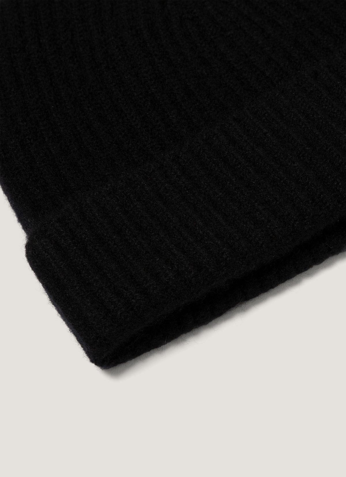 Cashmere Ribbed Hat In Black Ahat9055 Bkaa