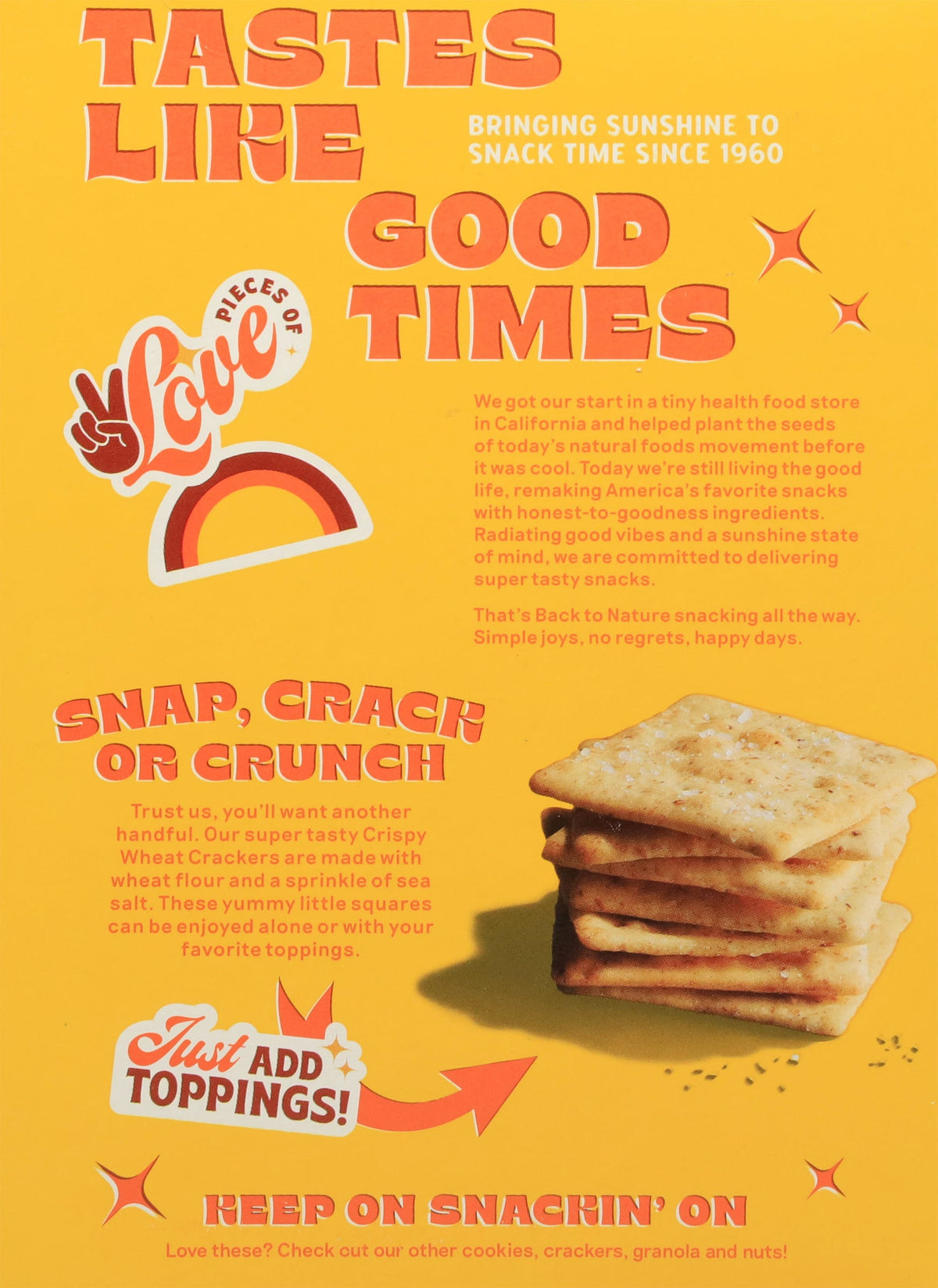 Back to Nature Crispy Wheat Crackers 6.5 oz - 6 Pack