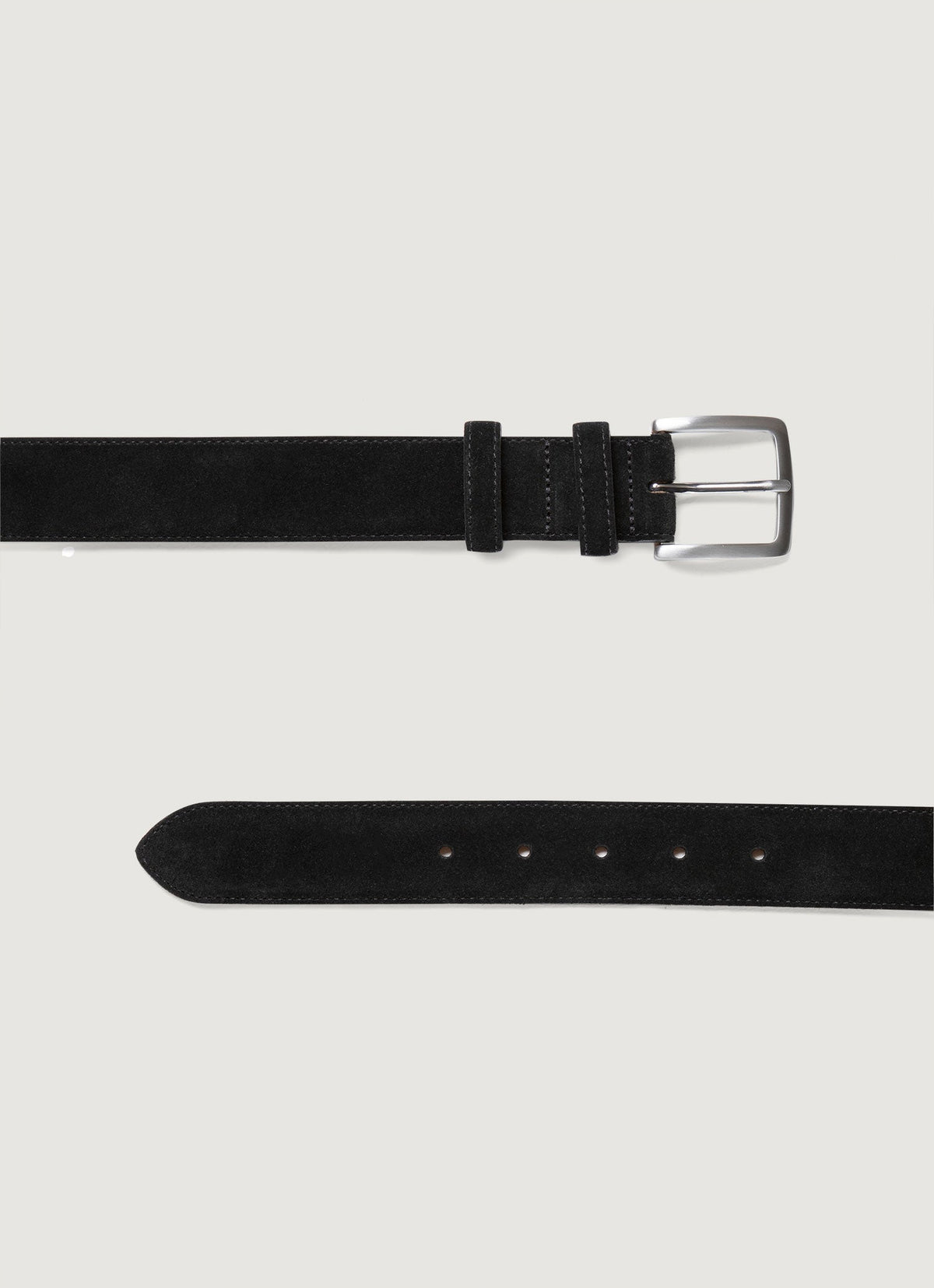 Mens Suede Belt In Black Mbel9342 Bkaa