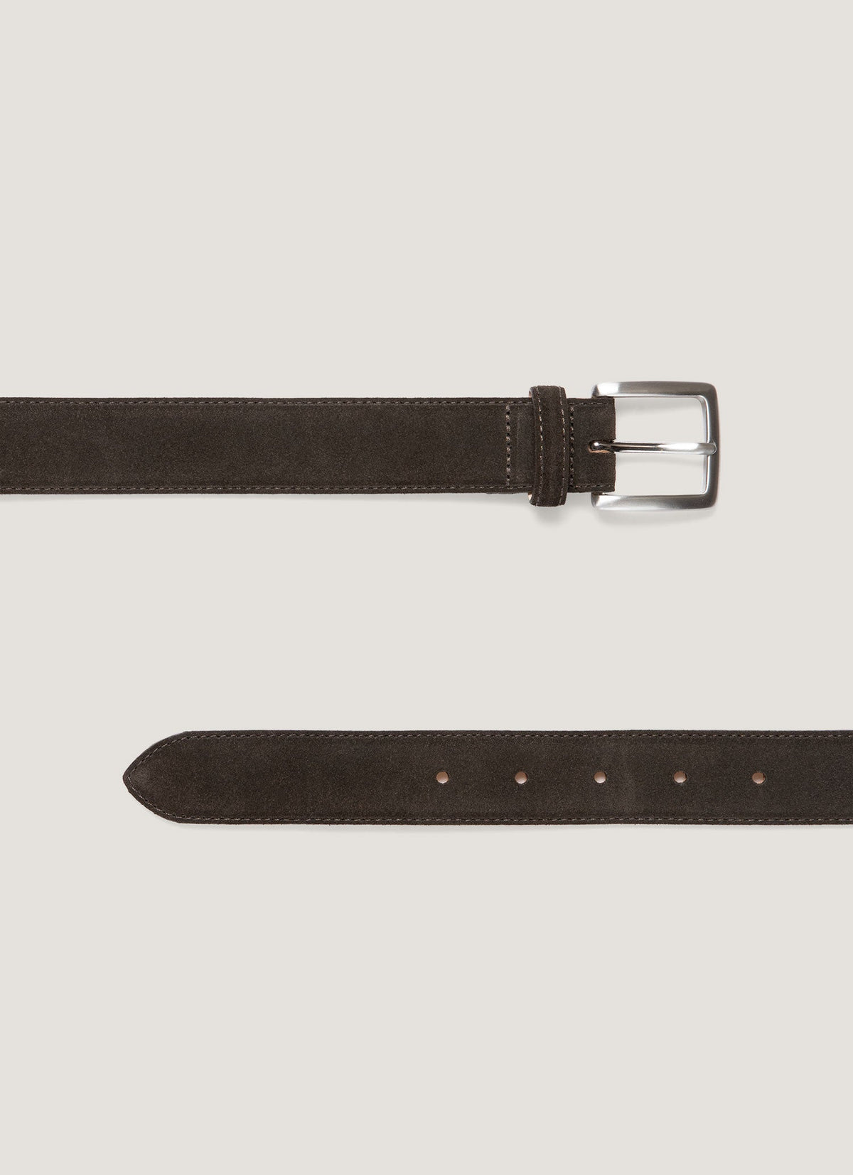 Mens Smart Suede Belt In Brown Mbel9486 Brab
