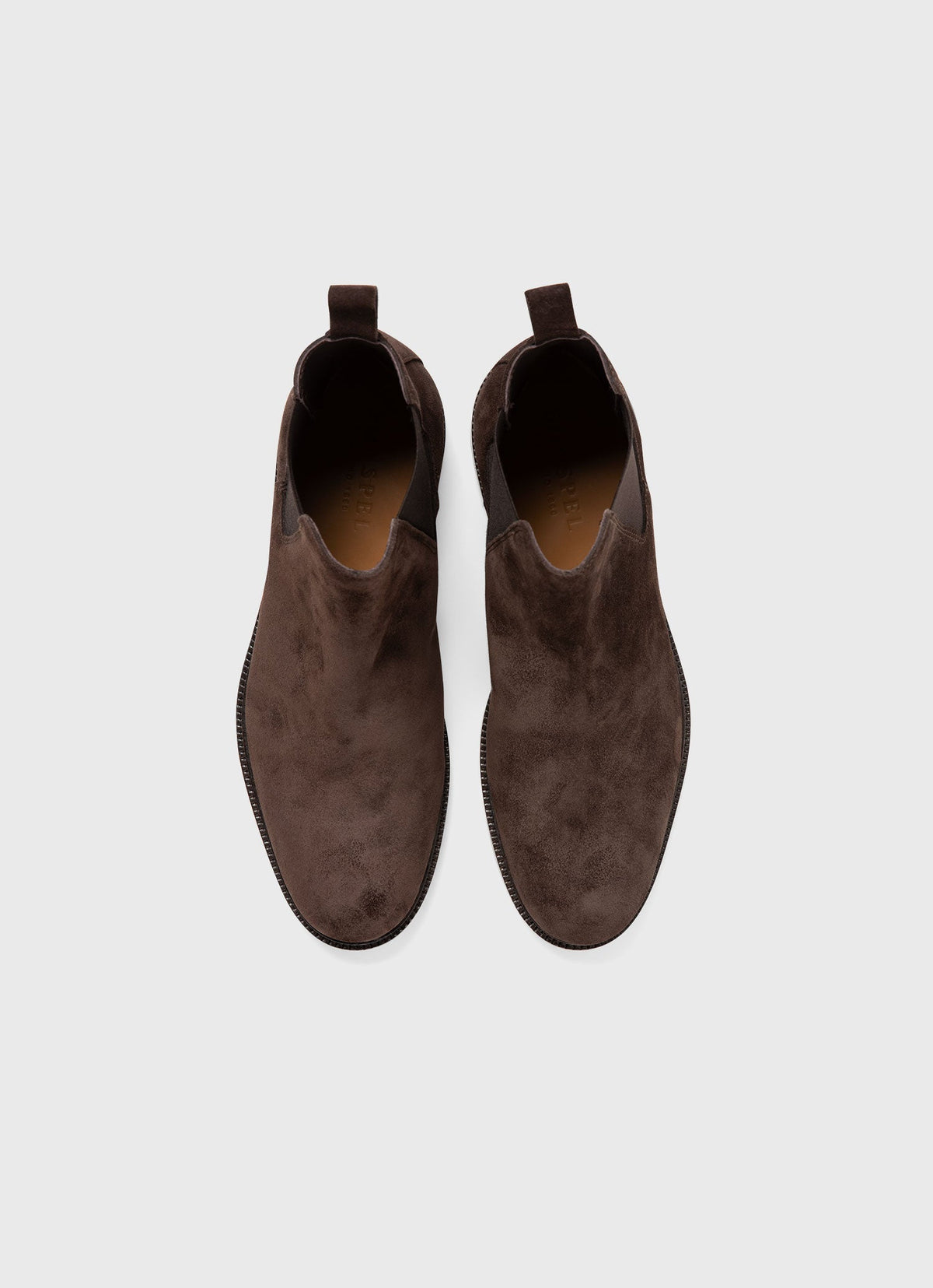Mens Suede Chelsea Boot In Coffee Mftw9422 Bref