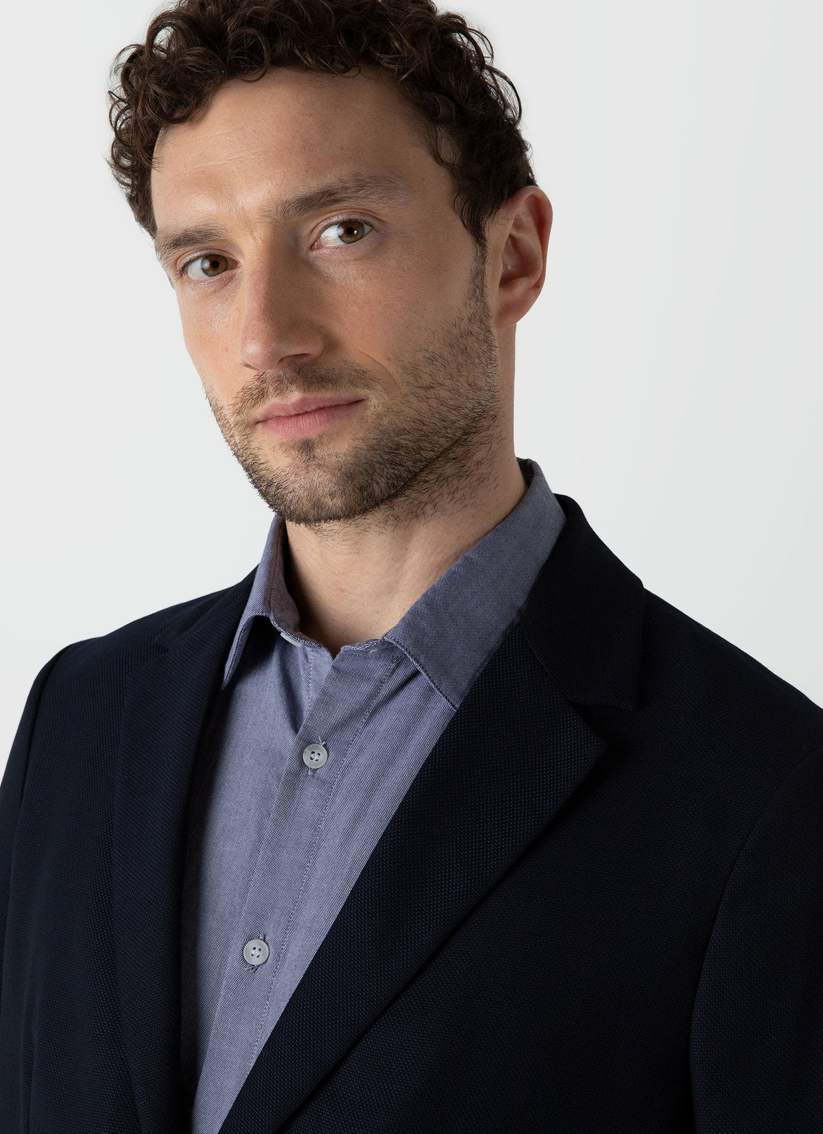 Mens Panama Blazer In Navy Mjac7106 Buaa