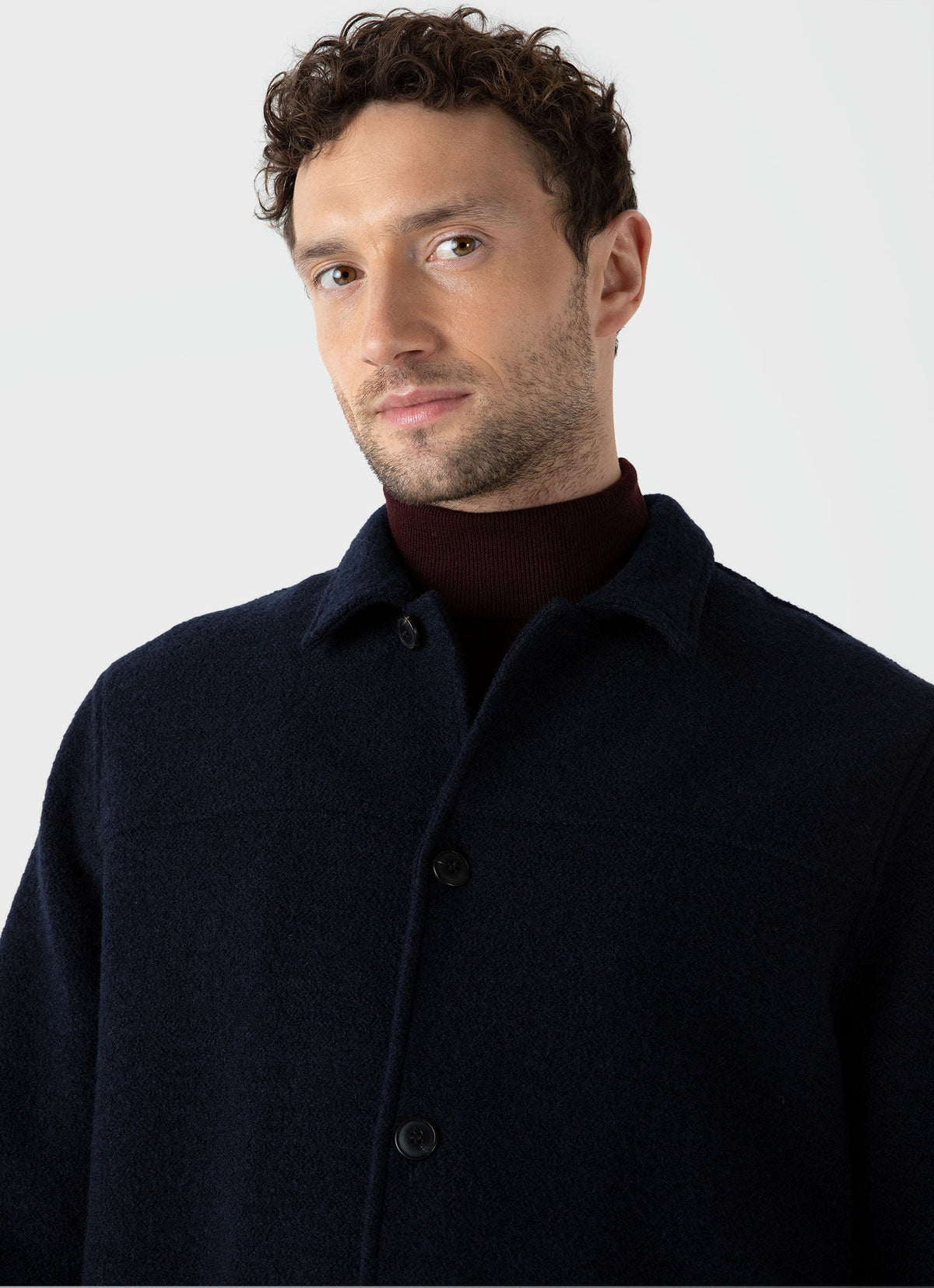Mens Wool Donkey Jacket In Navy Mjac7113 Buaa