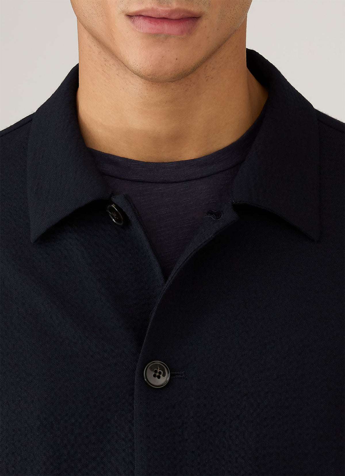 Mens Seersucker Jacket In Navy Mjac7180 Buaa