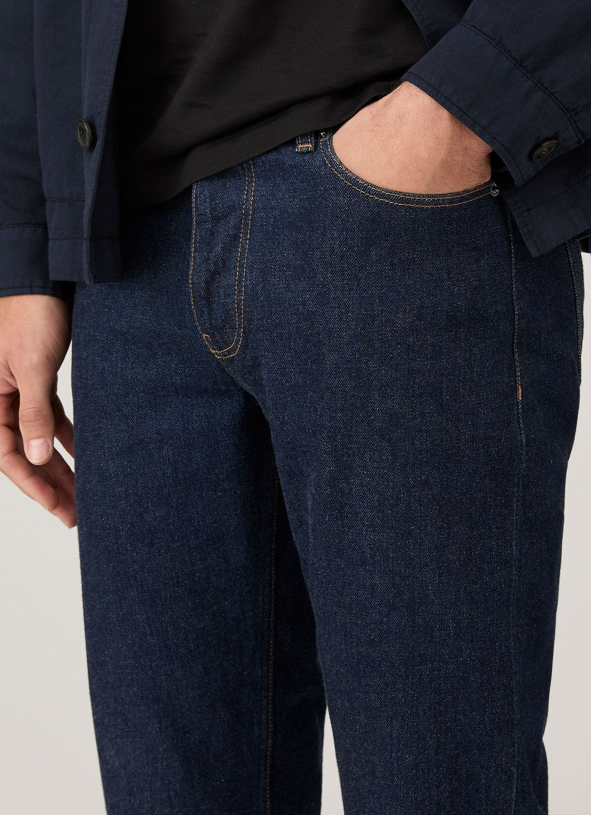 Mens Regular Fit Jean Denim Rinse Wash