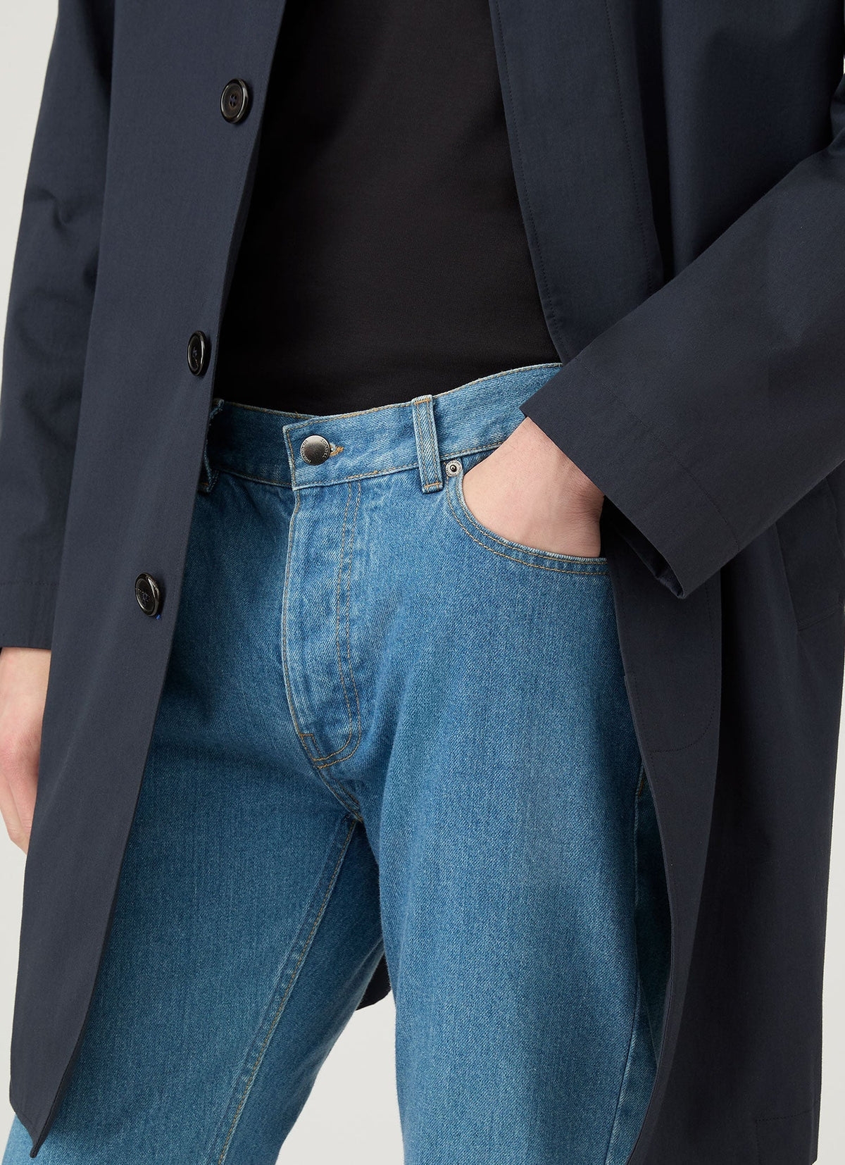 Mens Slim Fit Jean Denim Mid Wash