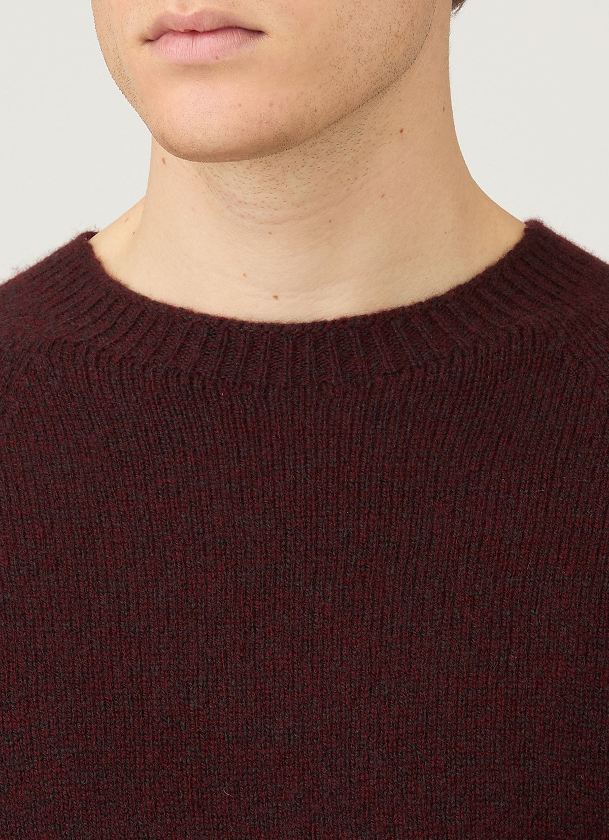 Mens Lambswool Crew Neck Jumper In Bakelite Twist Mjum8066 Rdeo