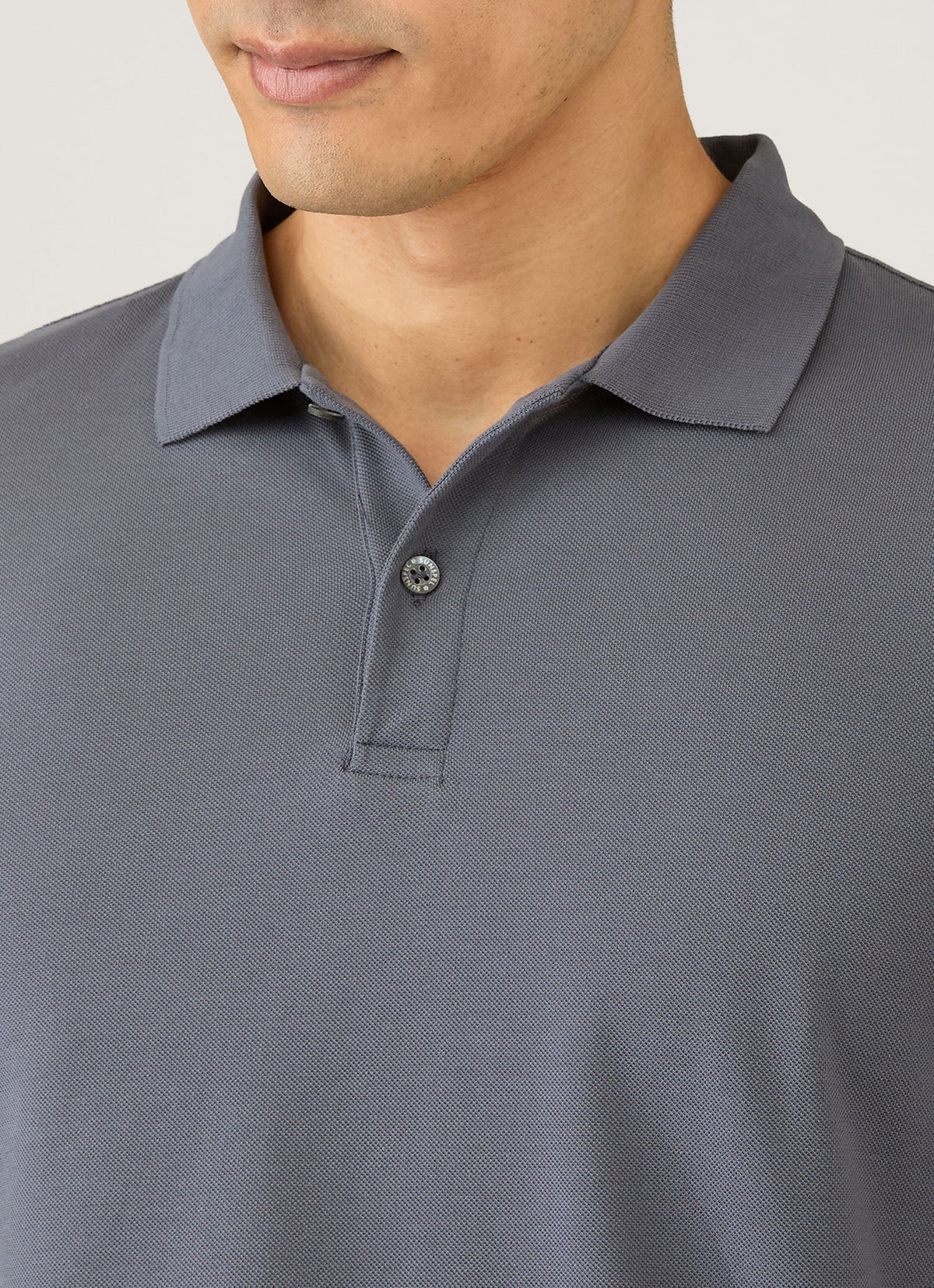 Mens Pique Polo Shirt In Slate Blue Mpol1028 Buua