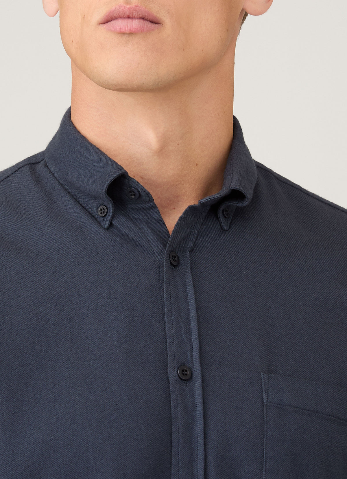 Mens Button Down Flannel Shirt In Navy Msht2132 Buaa