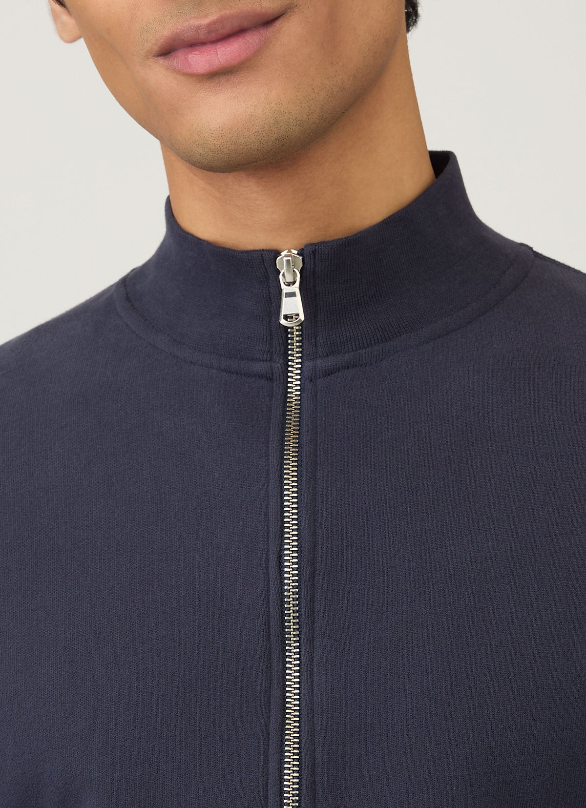 Mens Half Zip Loopback Sweatshirt Navy