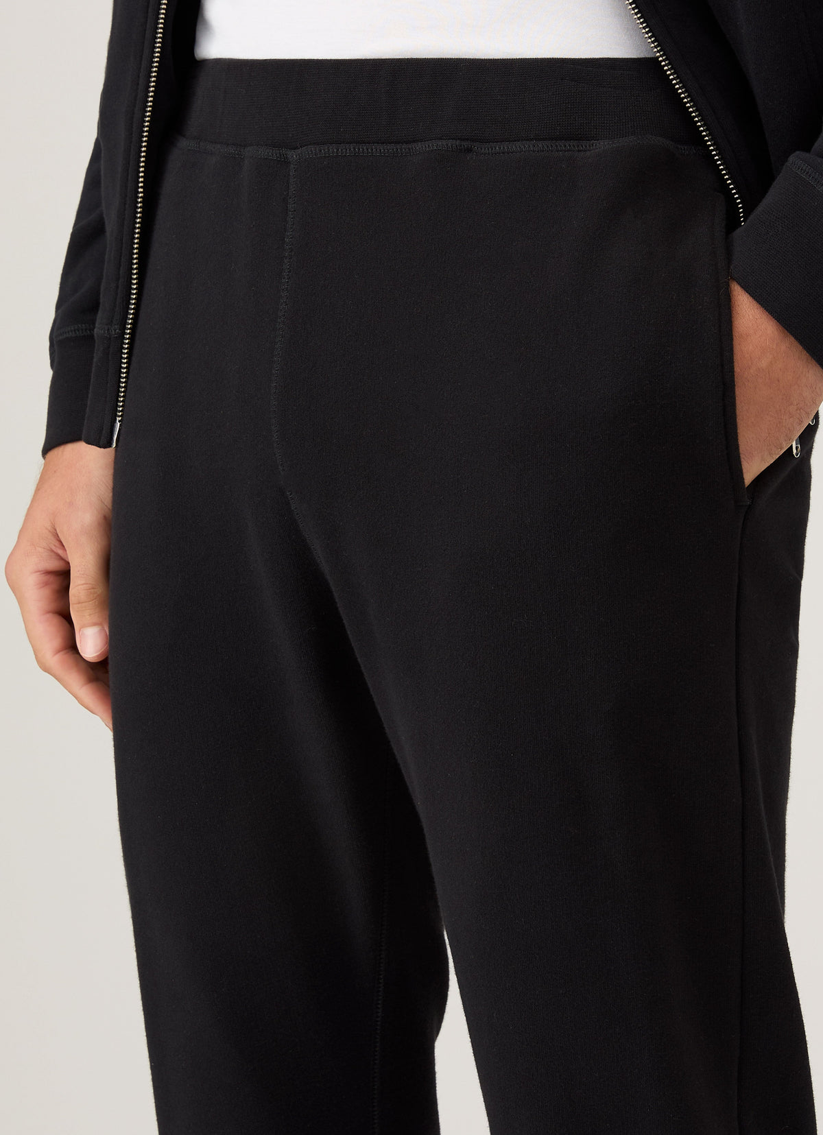Mens Cotton Loopback Track Pant Black Mtrs1518