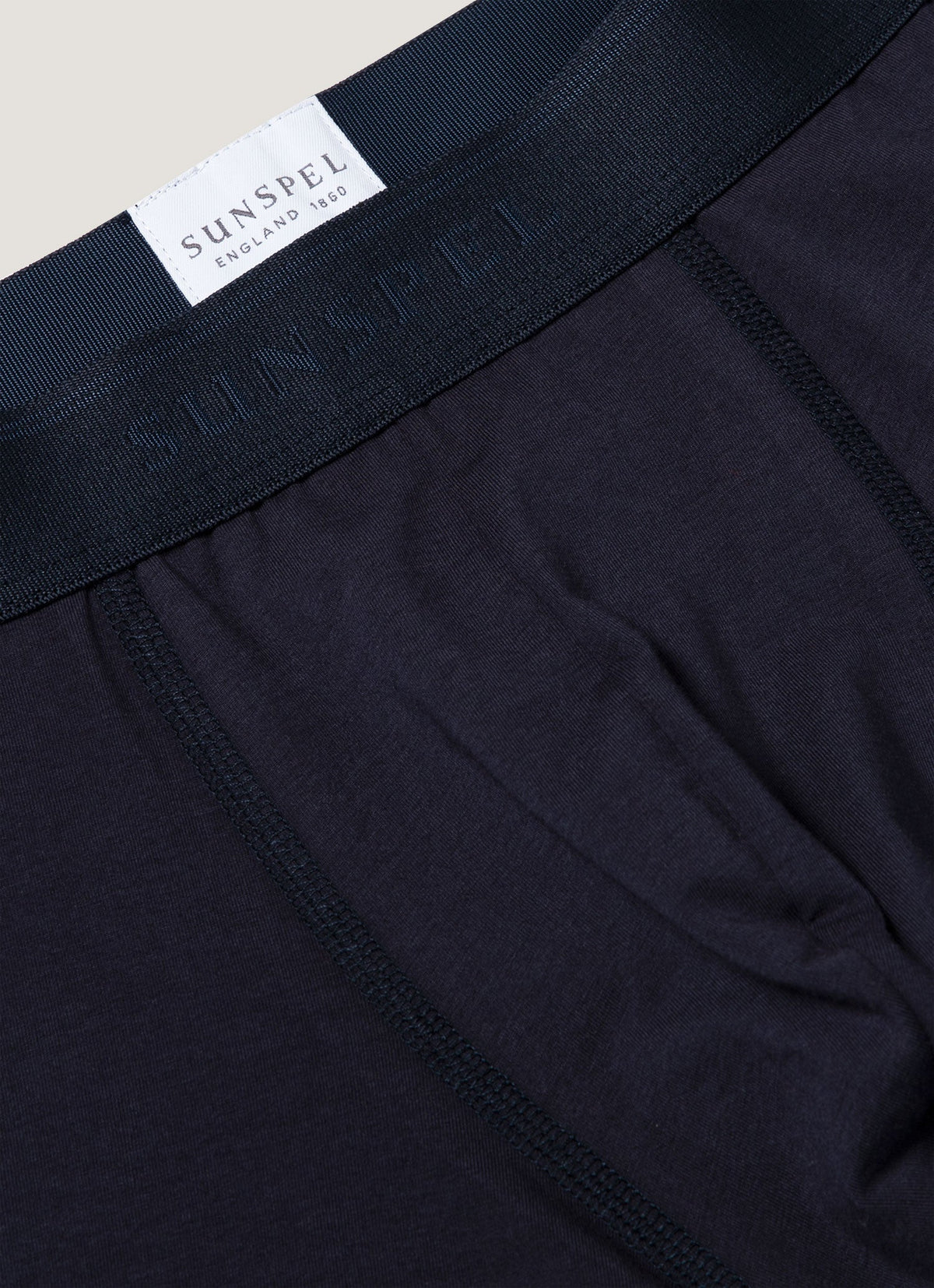 Mens Stretch Cotton Trunks In Navy