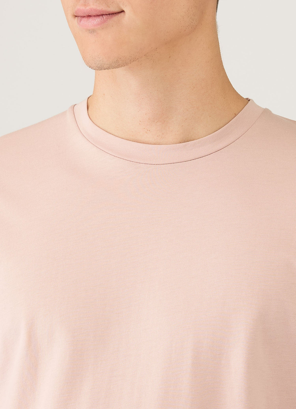Mens Riviera Midweight T Shirt In Pale Pink Mtsh0007S Pkbj