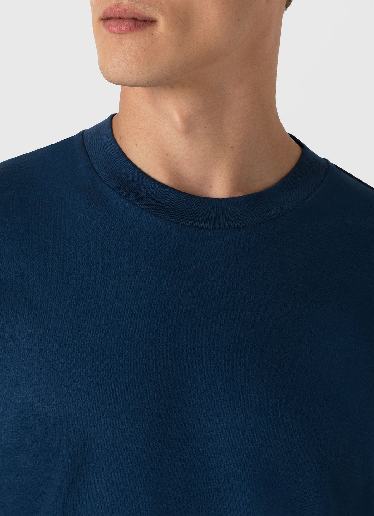 Mens Long Sleeve Heavyweight Tshirt In Naval Blue Mtsh0182 Buvm