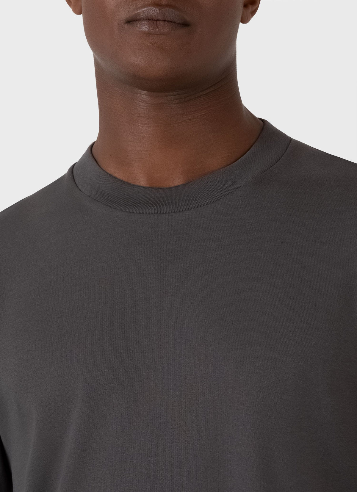 Mens Long Sleeve Heavyweight Tshirt In Charcoal Mtsh0182 Gyab