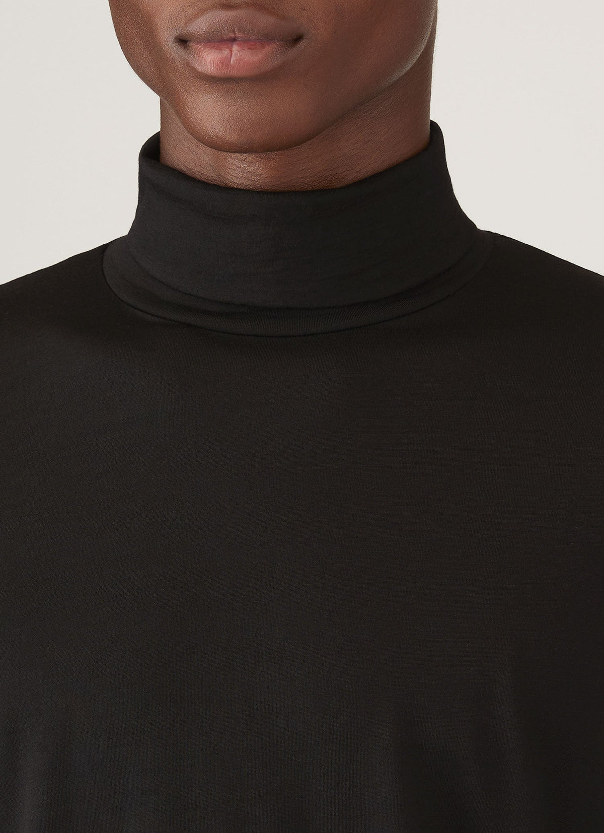 Mens Ultrafine Merino Roll Neck In Black Mtsh0198 Bkaa