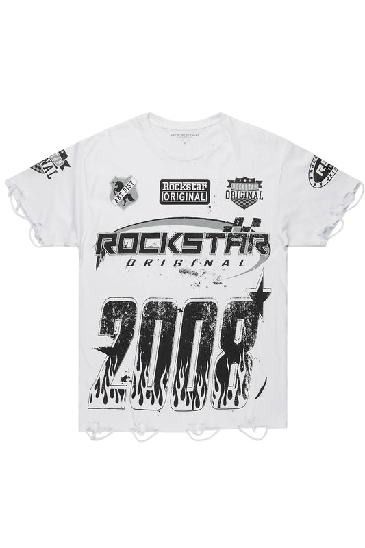 Amos White Graphic T-Shirt