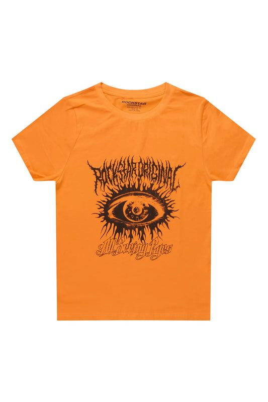 Boys All Eyes Orange Graphic T-Shirt