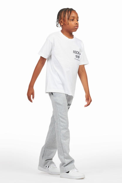 Boys Alpine Grey Stacked Trackpant