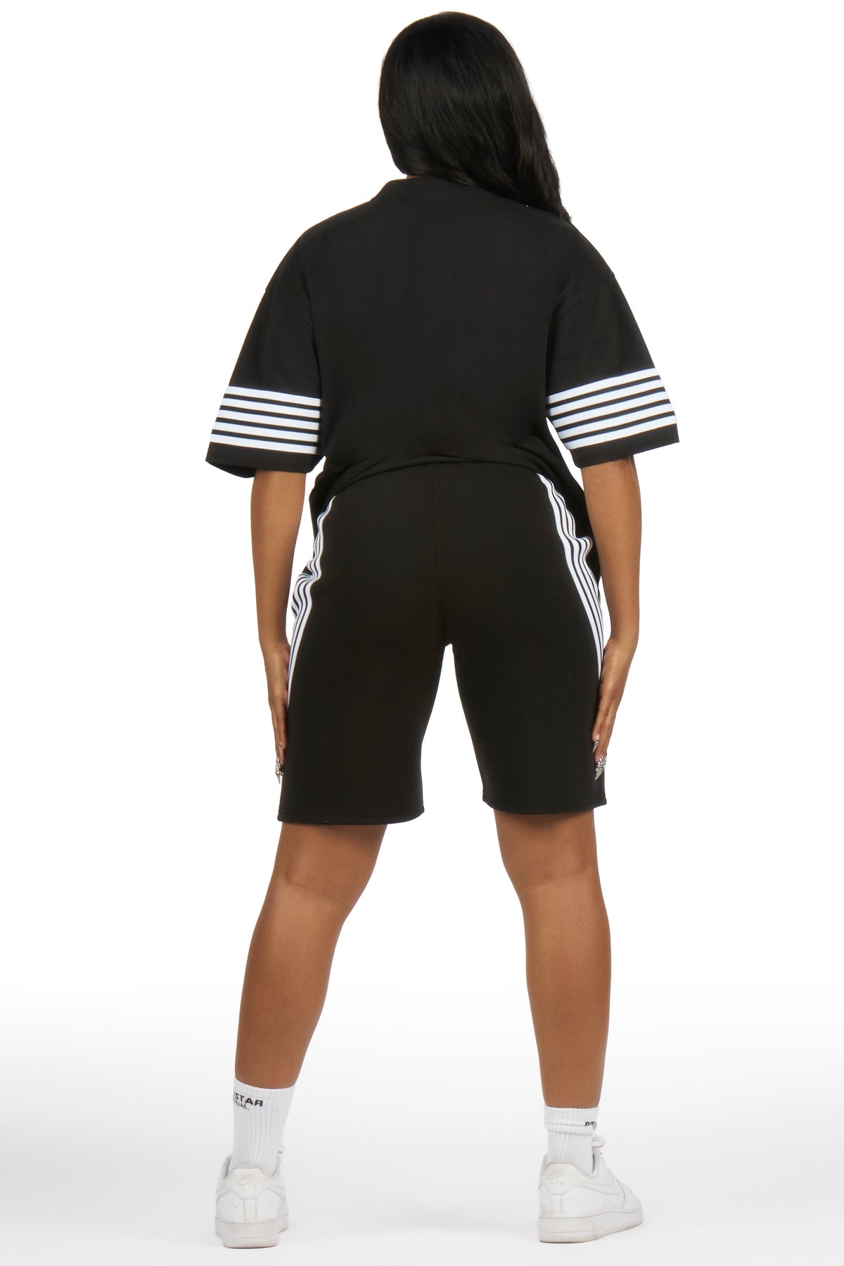 Aeriel Black T-Shirt Short Set