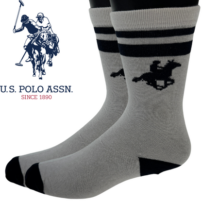6X U S Polo Assn Livergy Mens Crew Socks Bulk Pack White Navy 1 Pack Of 3 Pairs