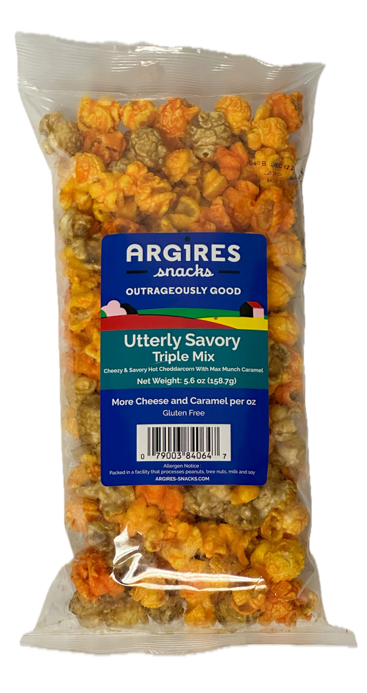 Argires Snacks Utterly Savory Triple Mix - 5.6 OZ 12 Pack
