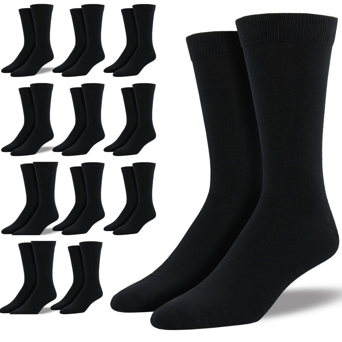 12 Pairs Premium Bamboo Loose Top Socks Diabetic Diabetes Circulation Eco Sox