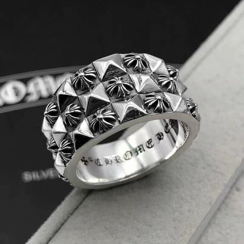 Chrome Heart Ring Vintage Thai Silver