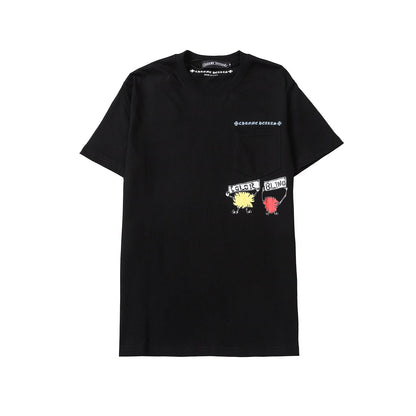 Chrome Heart T Shirts Crowe Summer Short Sleeve Hip Hop Men's and Women's T-Shirts