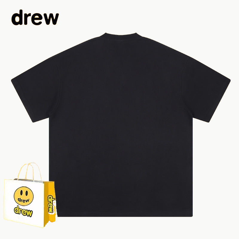 Drew T-shirts Cotton Short-Sleeved Smiley T-shirt
