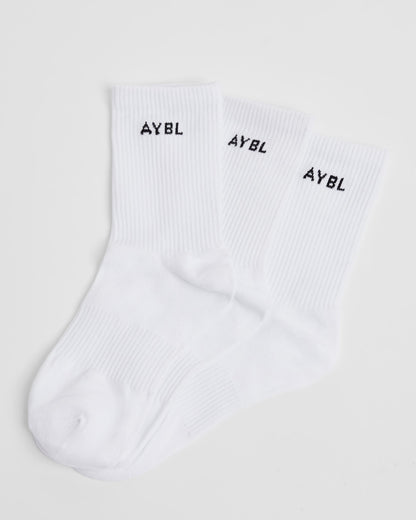 Everyday Crew Socks (3 Pack) - White