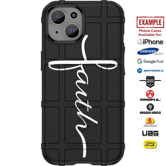 Faith Cross Custom Printed Case Design for Apple, Samsung, Google & Motorola Phone Models