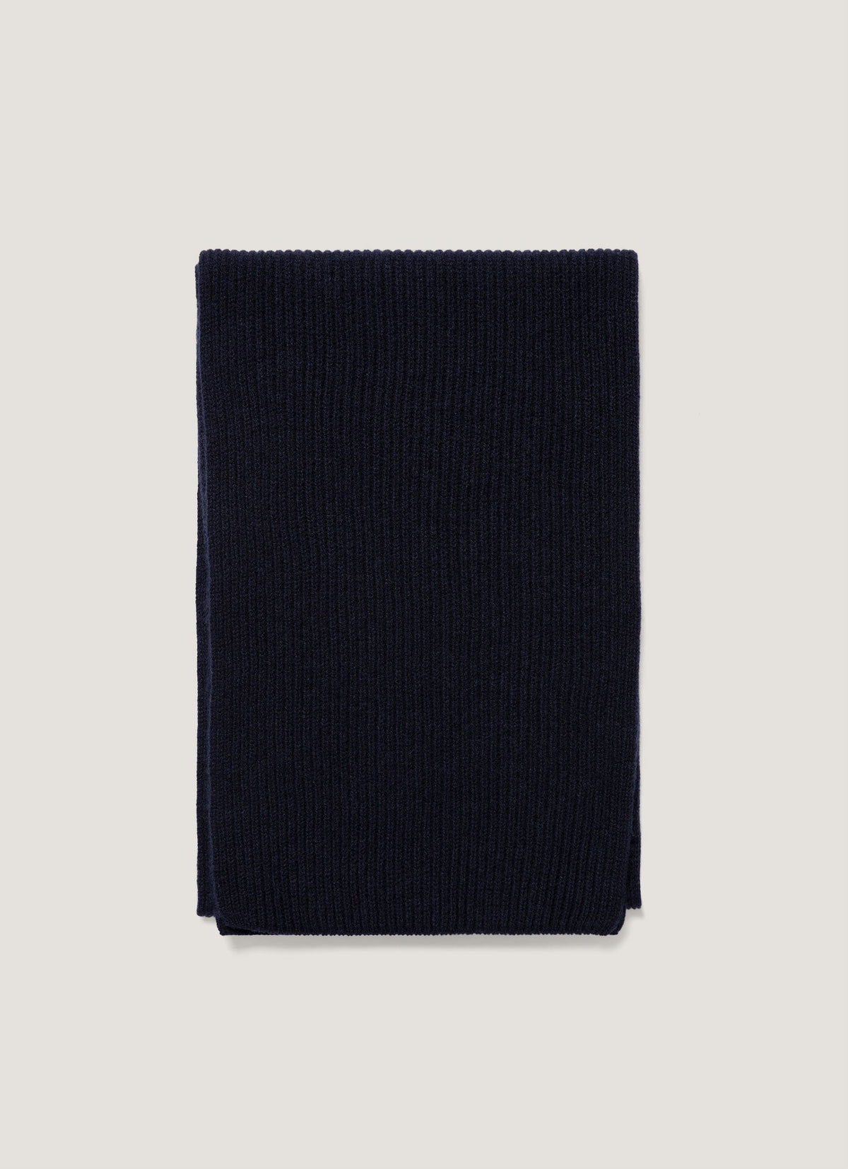 Cashmere Ribbed Scarf In Navy Asca9054 Buaa