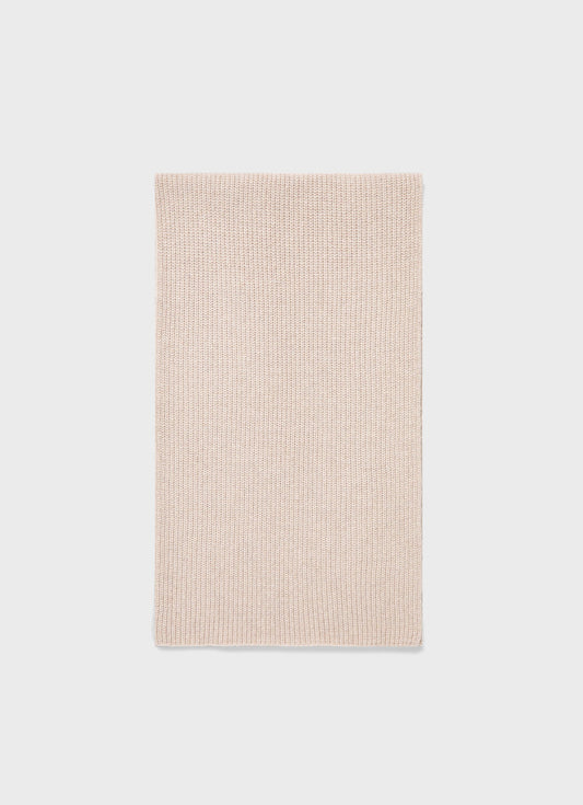 Cashmere Ribbed Scarf In Putty Asca9365 Whhq