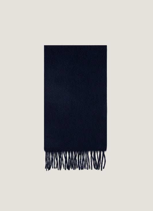 Cashmere Woven Scarf In Navy Asca9467 Buaa