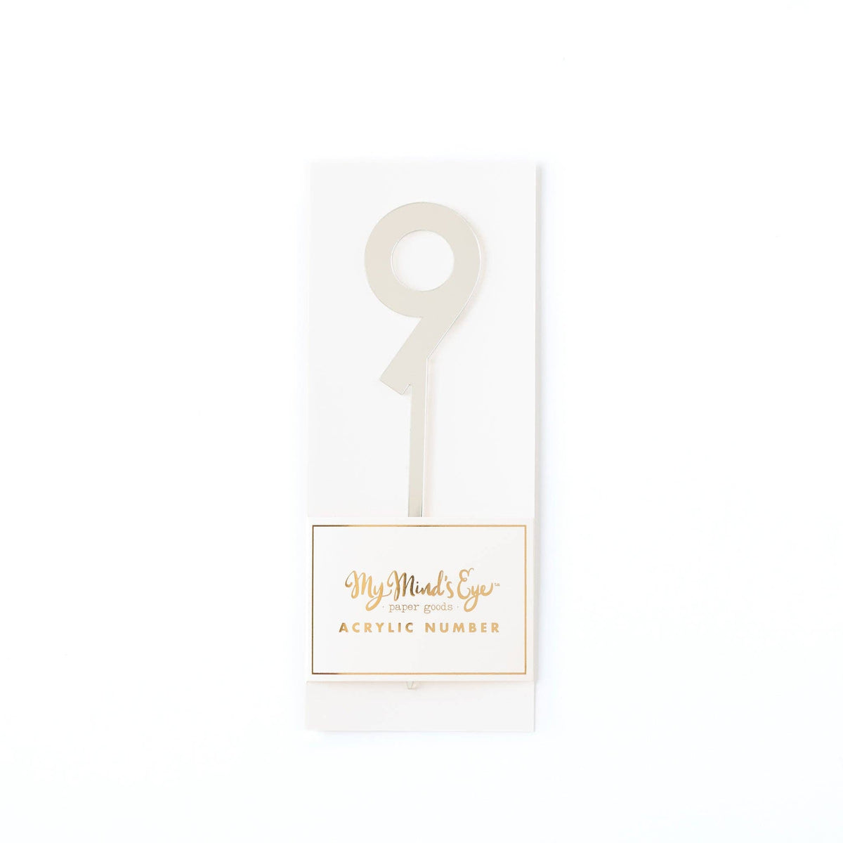 Basic Silver Acrylic Number - 9