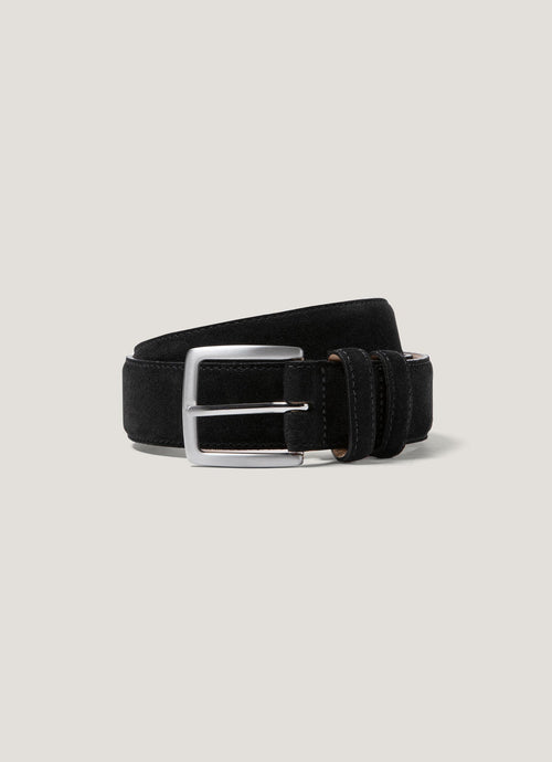 Mens Suede Belt In Black Mbel9342 Bkaa