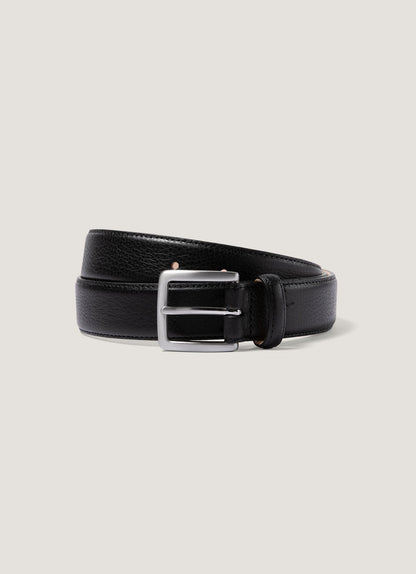 Mens Smart Leather Belt In Black Mbel9481 Bkaa