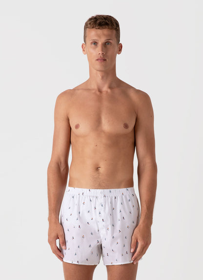 Mens Printed Boxer Shorts In Ski Slope
