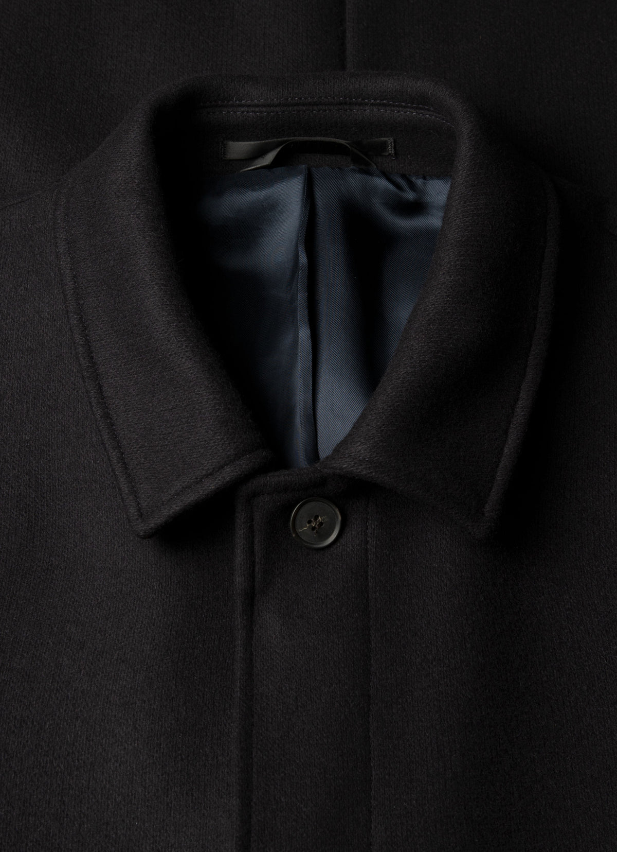 Mens Boiled Wool Coat In Navy Mcoa7334 Buaa