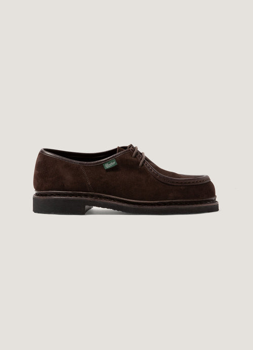Paraboot Suede Micka Shoe In Brown Mftw9418 Brab