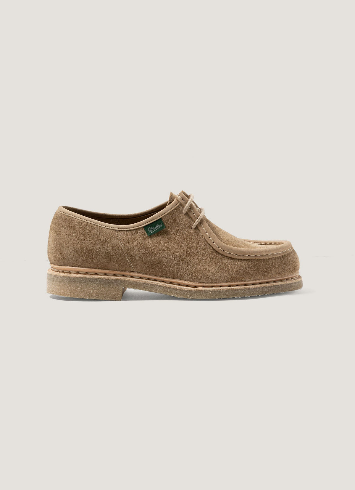 Paraboot X Sunspel Suede Michael Shoe In Dark Sand Mftw9473 Brey
