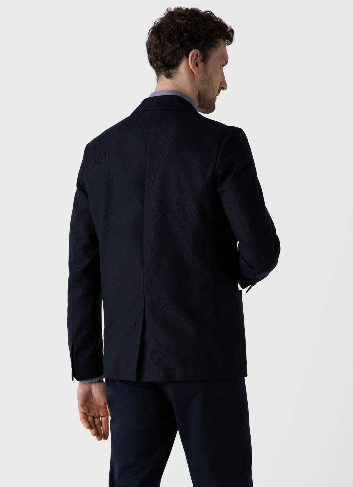 Mens Panama Blazer In Navy Mjac7106 Buaa