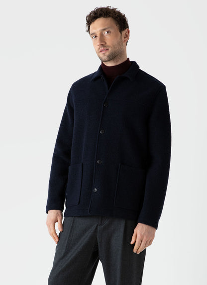 Mens Wool Donkey Jacket In Navy Mjac7113 Buaa