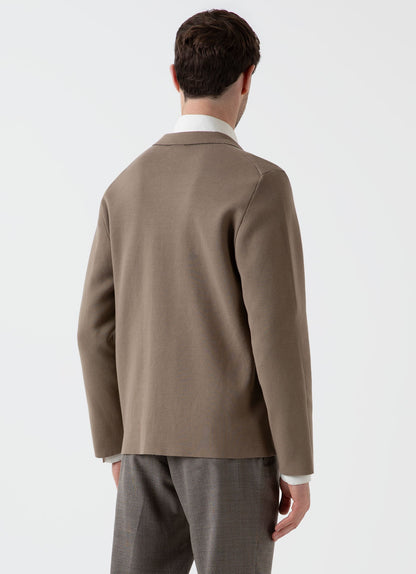 Mens Milano Knit Jacket In Dark Stone Mjac7131 Whdc