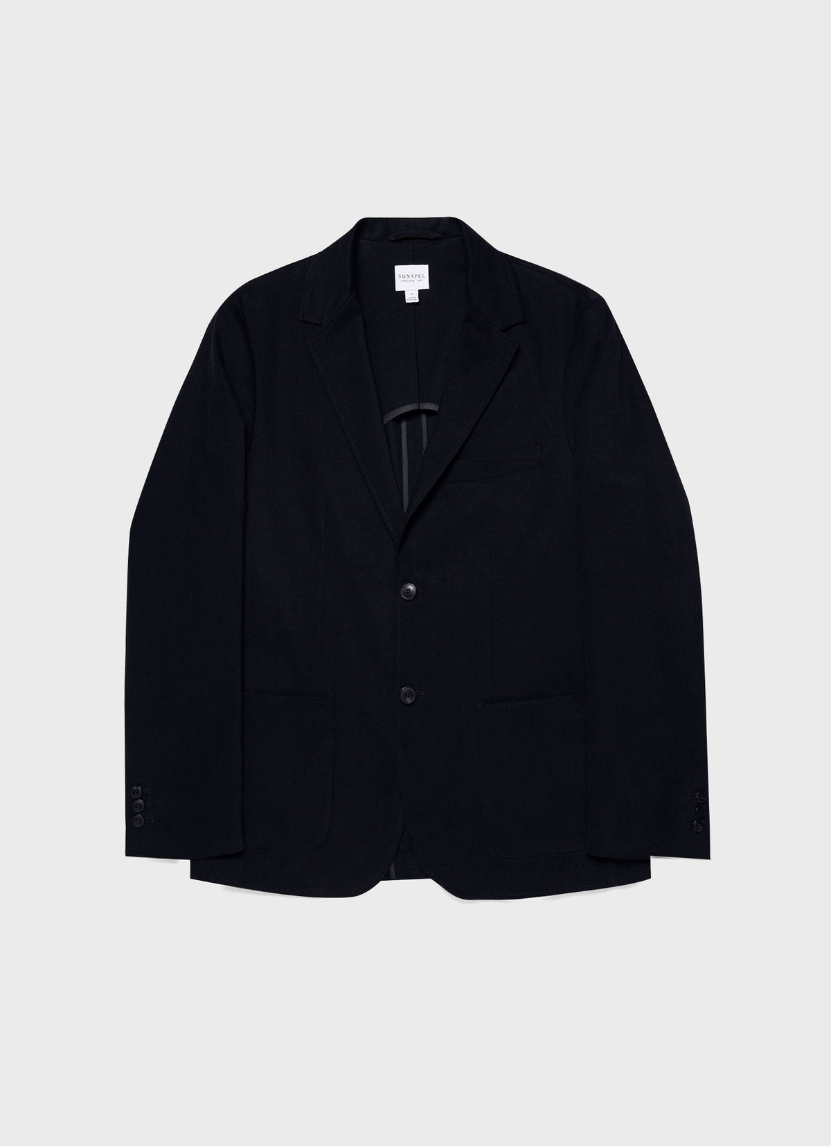 Mens Brushed Cotton Wool Blazer In Navy Mjac7135 Buaa