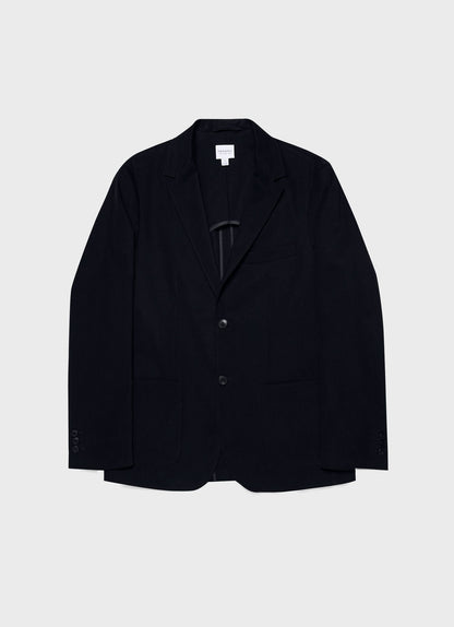 Mens Brushed Cotton Wool Blazer In Navy Mjac7135 Buaa
